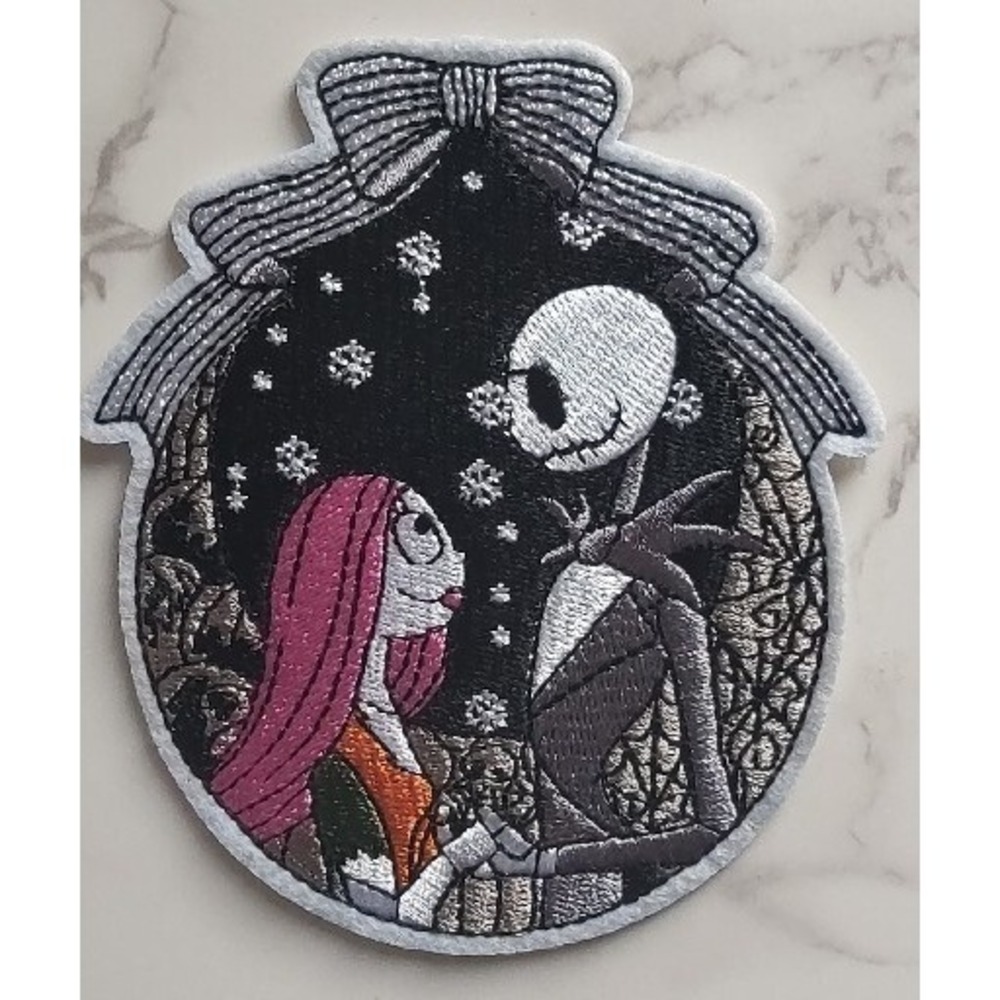 Nightmare Before Christmas Iron On Patch Jack and Sally Halloween Patch